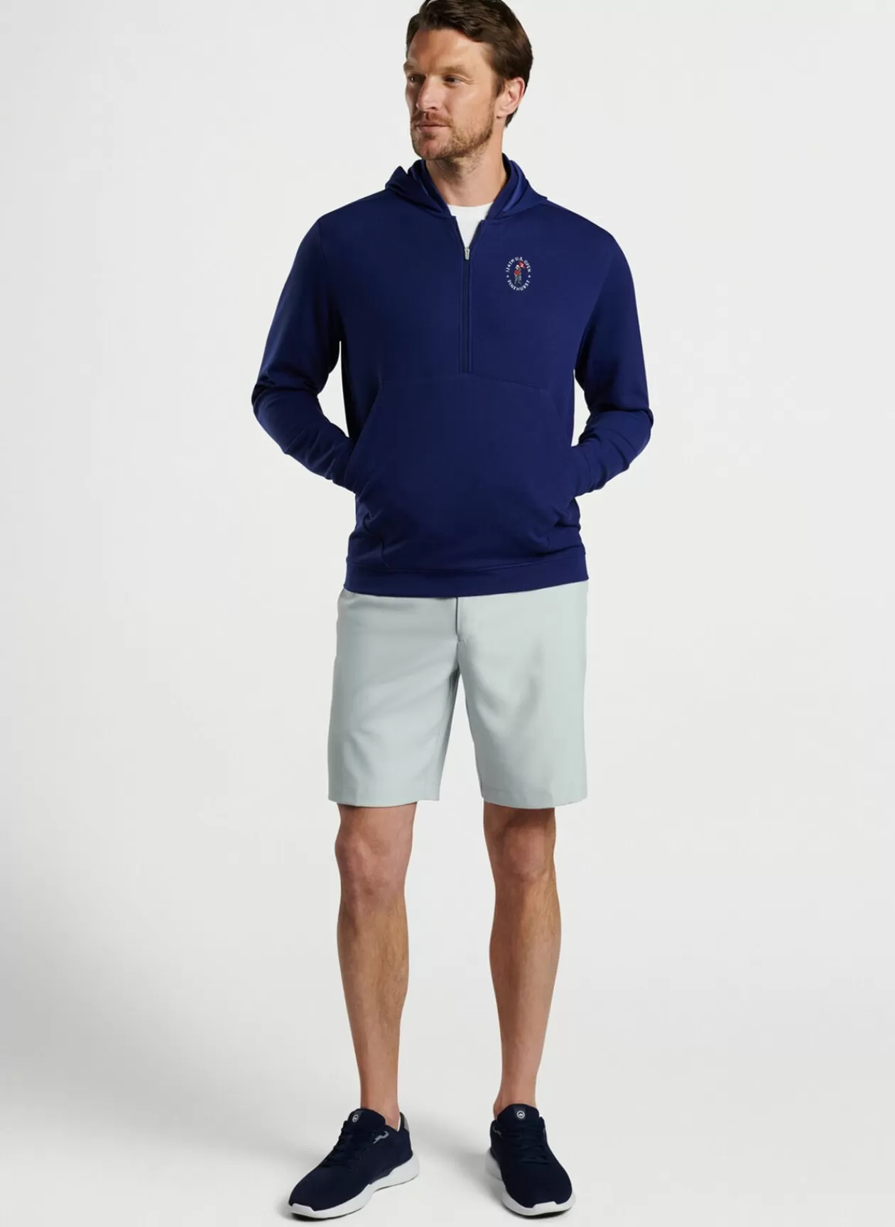 Peter Millar 124Th U.S. Open Grid Performance Half-Zip Hoodie