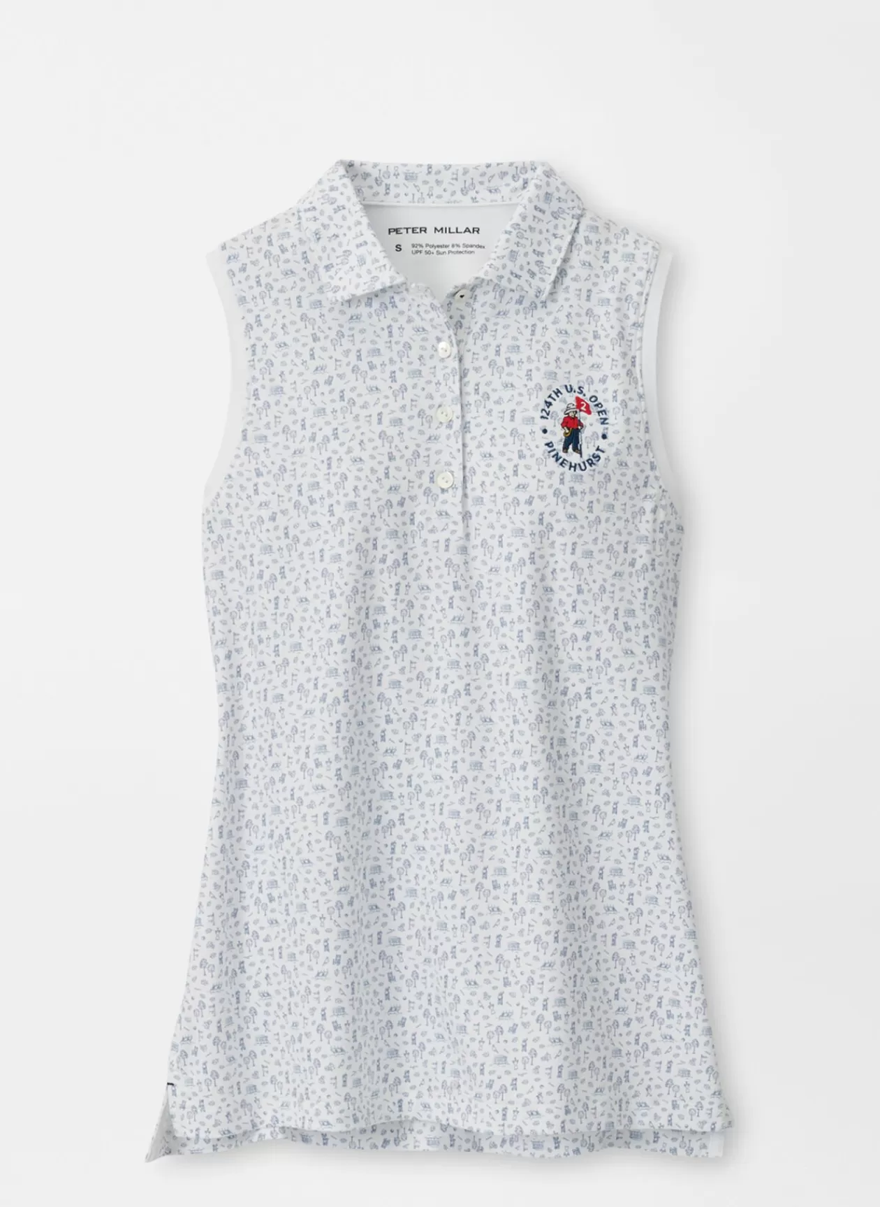 Peter Millar 124Th U.S. Open Women'S Sleeveless Button Polo