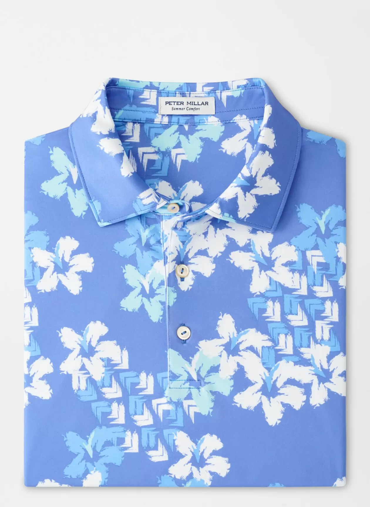 Peter Millar Abstract Floral Performance Jersey Polo