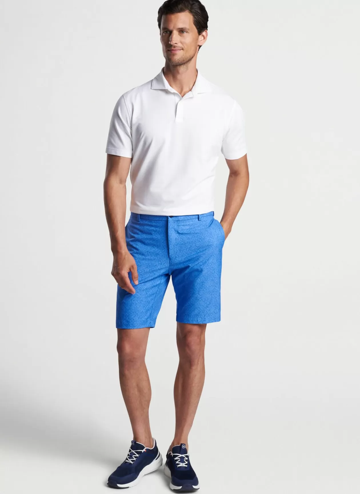 Peter Millar Albatross Cotton Blend Pique Polo