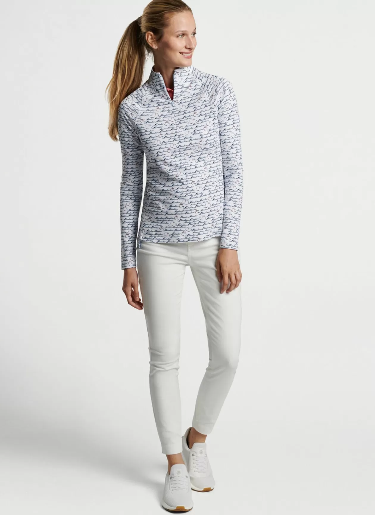 Peter Millar Birdie Print Raglan Sleeve Perth Layer