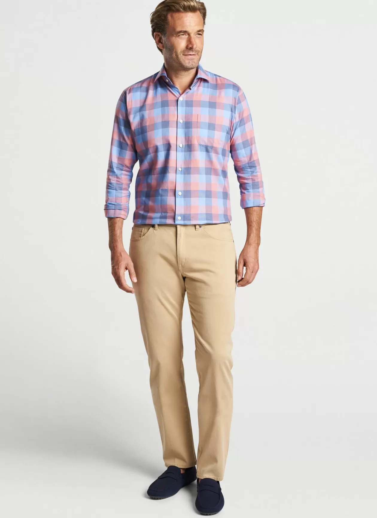 Peter Millar Boothbay Summer Soft Cotton Sport Shirt