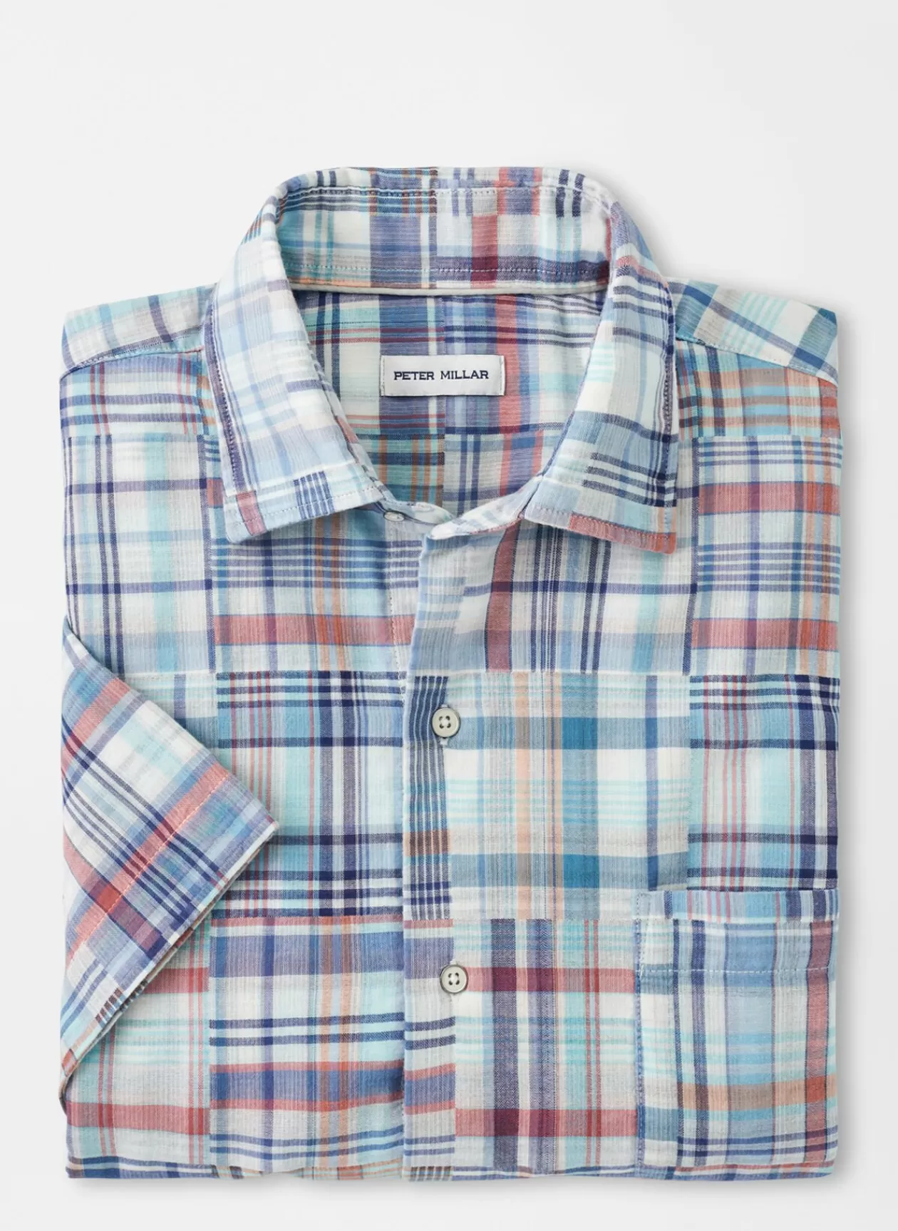 Peter Millar Cabana Madras Cotton Sport Shirt