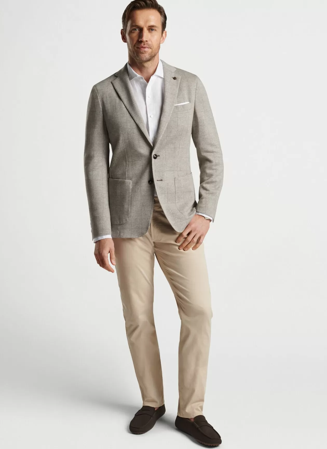 Peter Millar Carova Jersey Houndstooth Soft Jacket