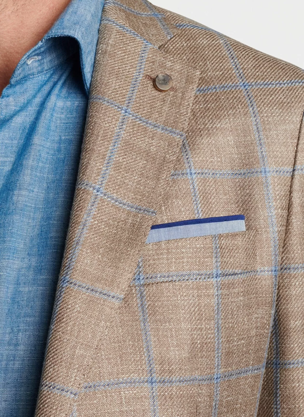 Peter Millar Chambray Pocket Square