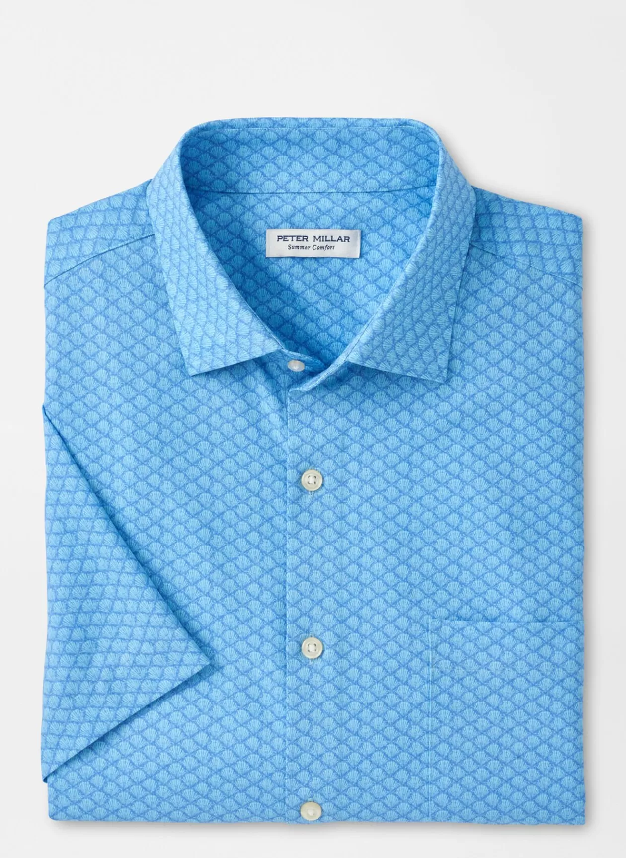 Peter Millar Clamming Performance Poplin Sport Shirt