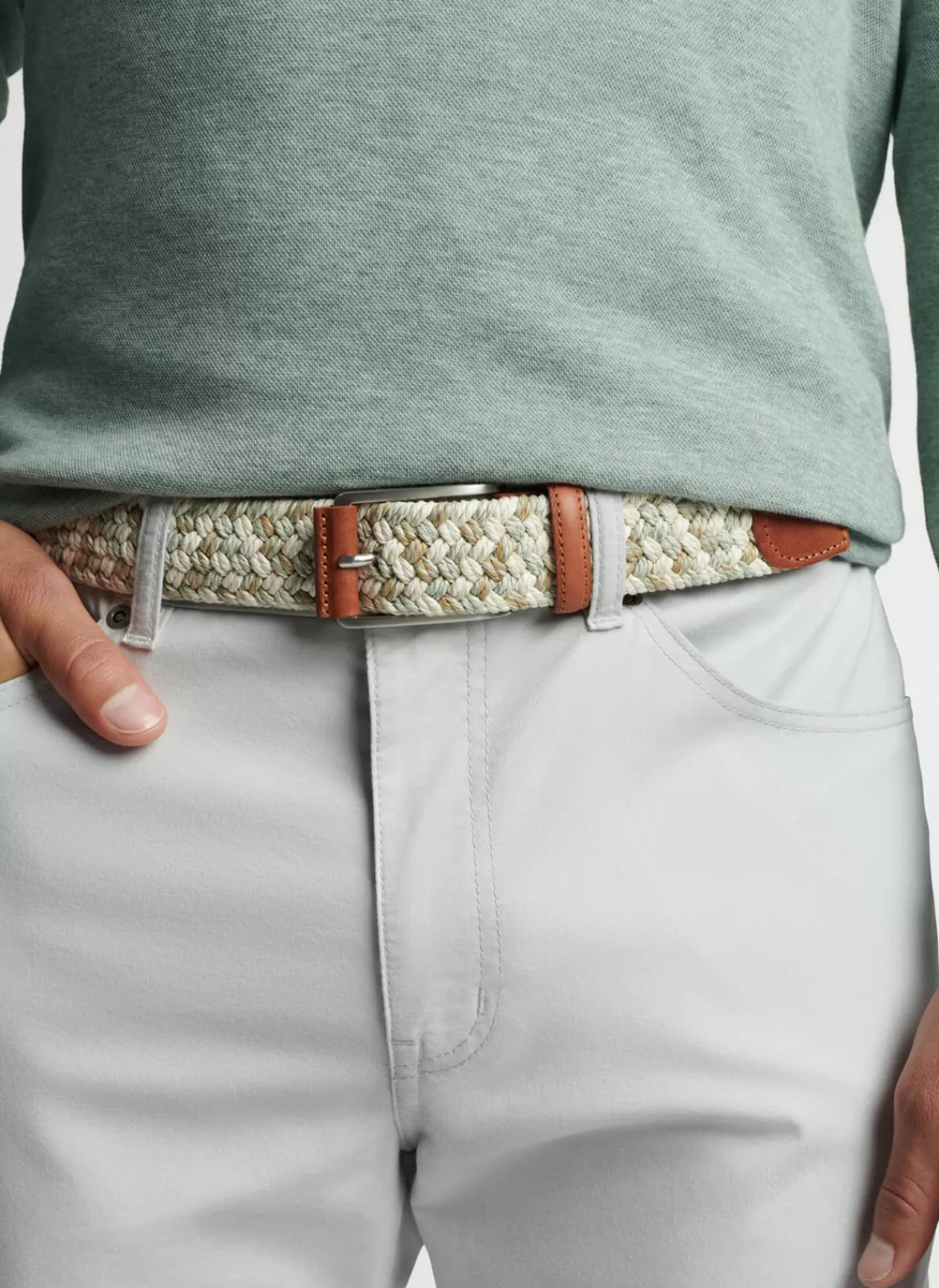 Peter Millar Cotton Melange Braided Belt