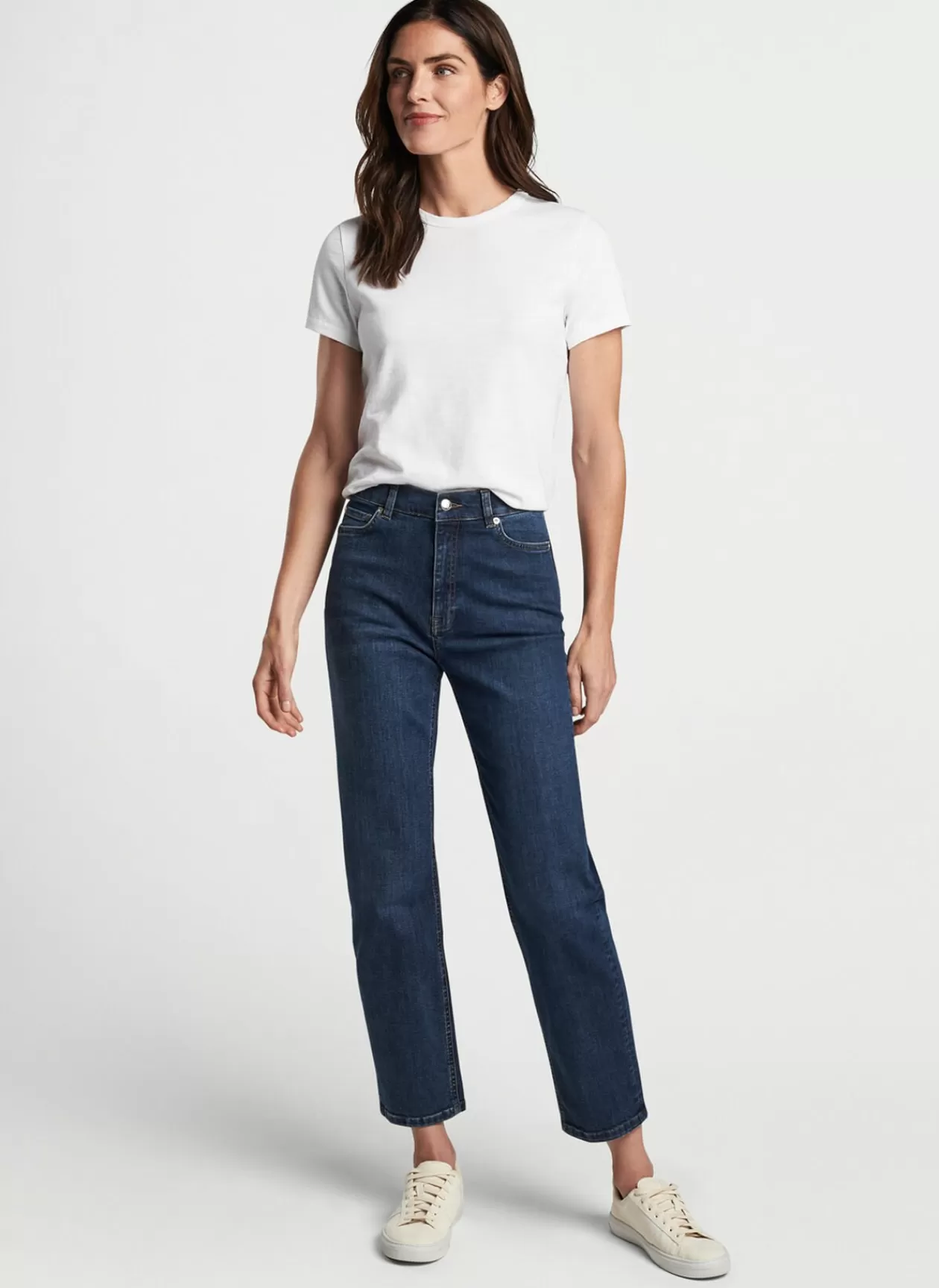 Peter Millar Crawford High Rise Straight Crop Denim Jean