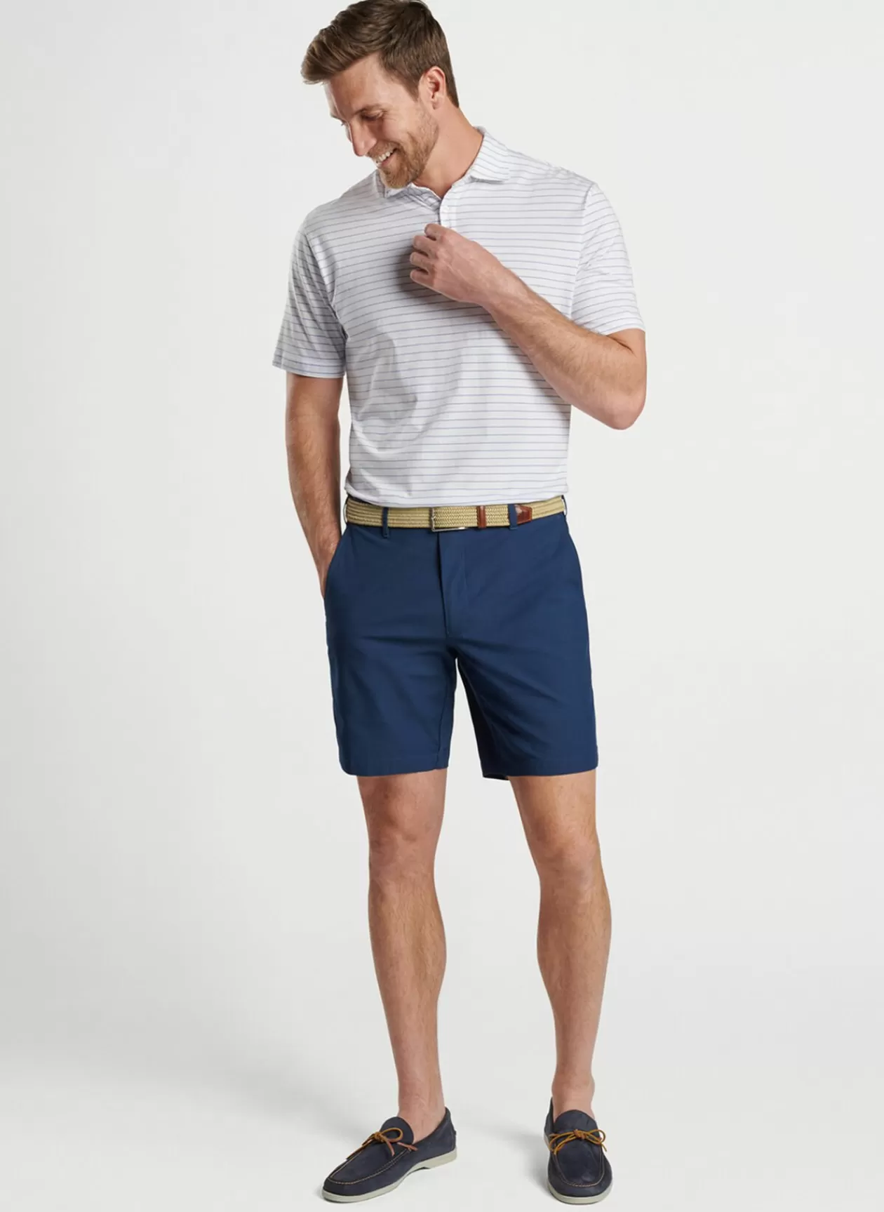 Peter Millar Crown Comfort Cotton Polo Harp Stripe