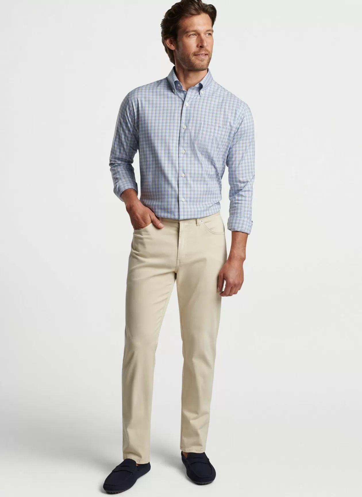 Peter Millar Cutler Crown Lite Cotton-Stretch Sport Shirt