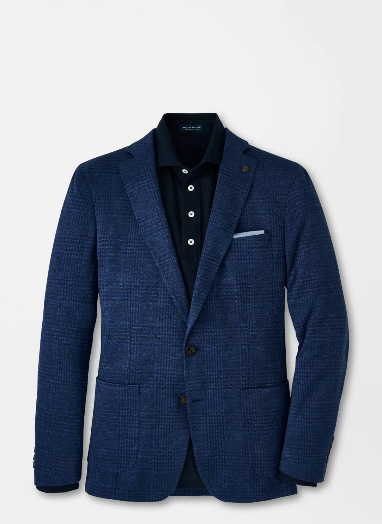 Peter Millar Dayton Knit Plaid Soft Jacket