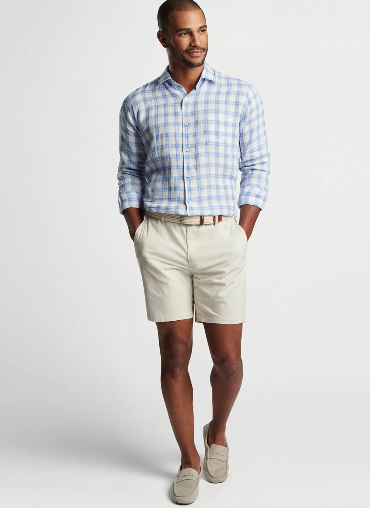 Peter Millar Edisto Linen Sport Shirt