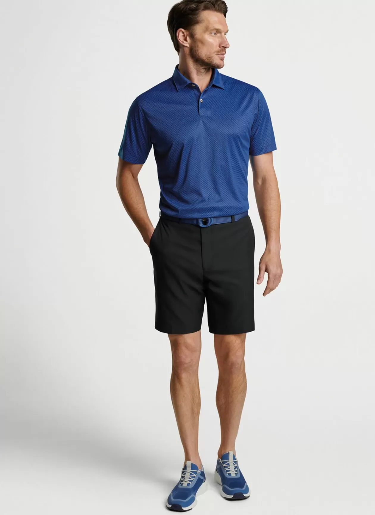 Peter Millar Featherweight Performance Crown Check Polo