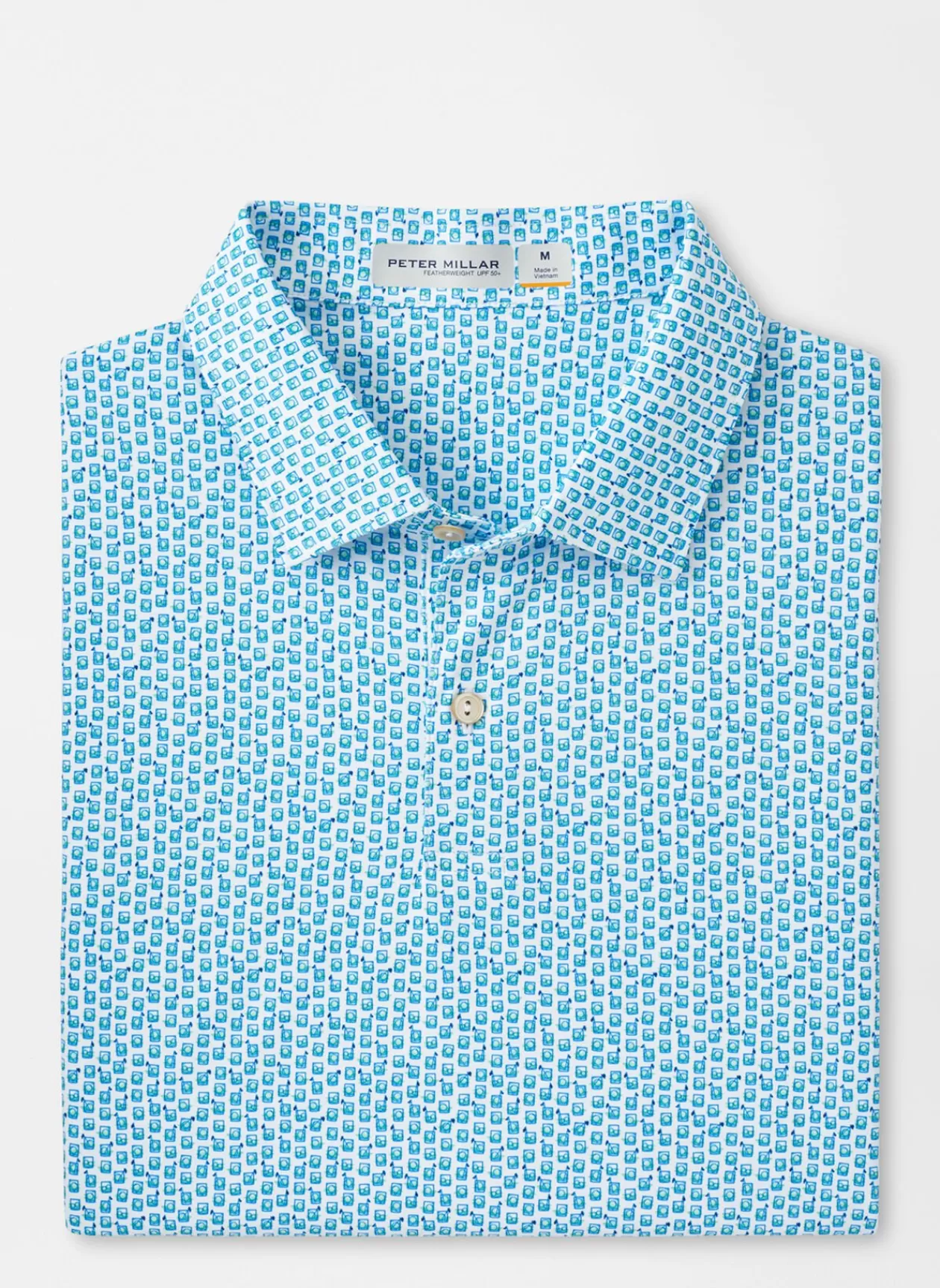 Peter Millar Featherweight Performance Golf On The Rocks Polo