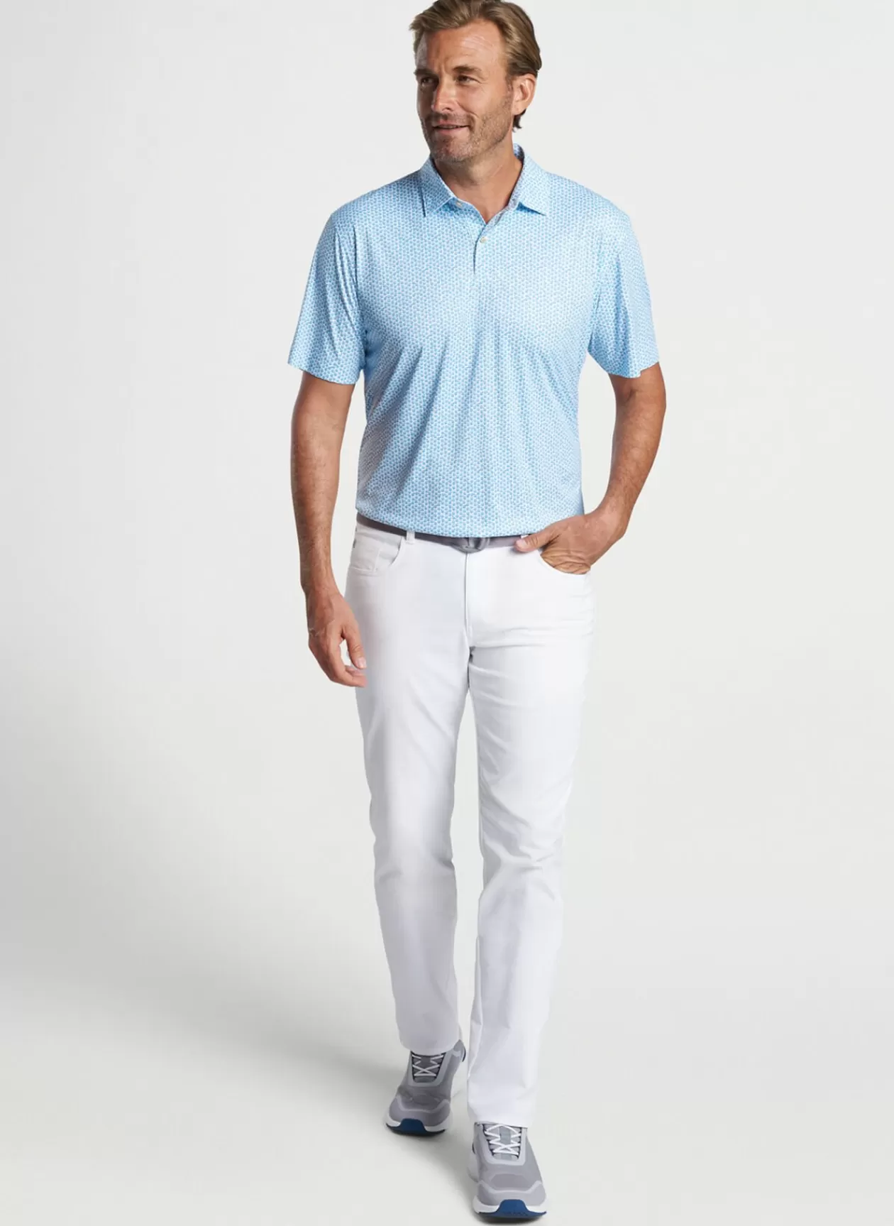 Peter Millar Featherweight Performance Golf On The Rocks Polo