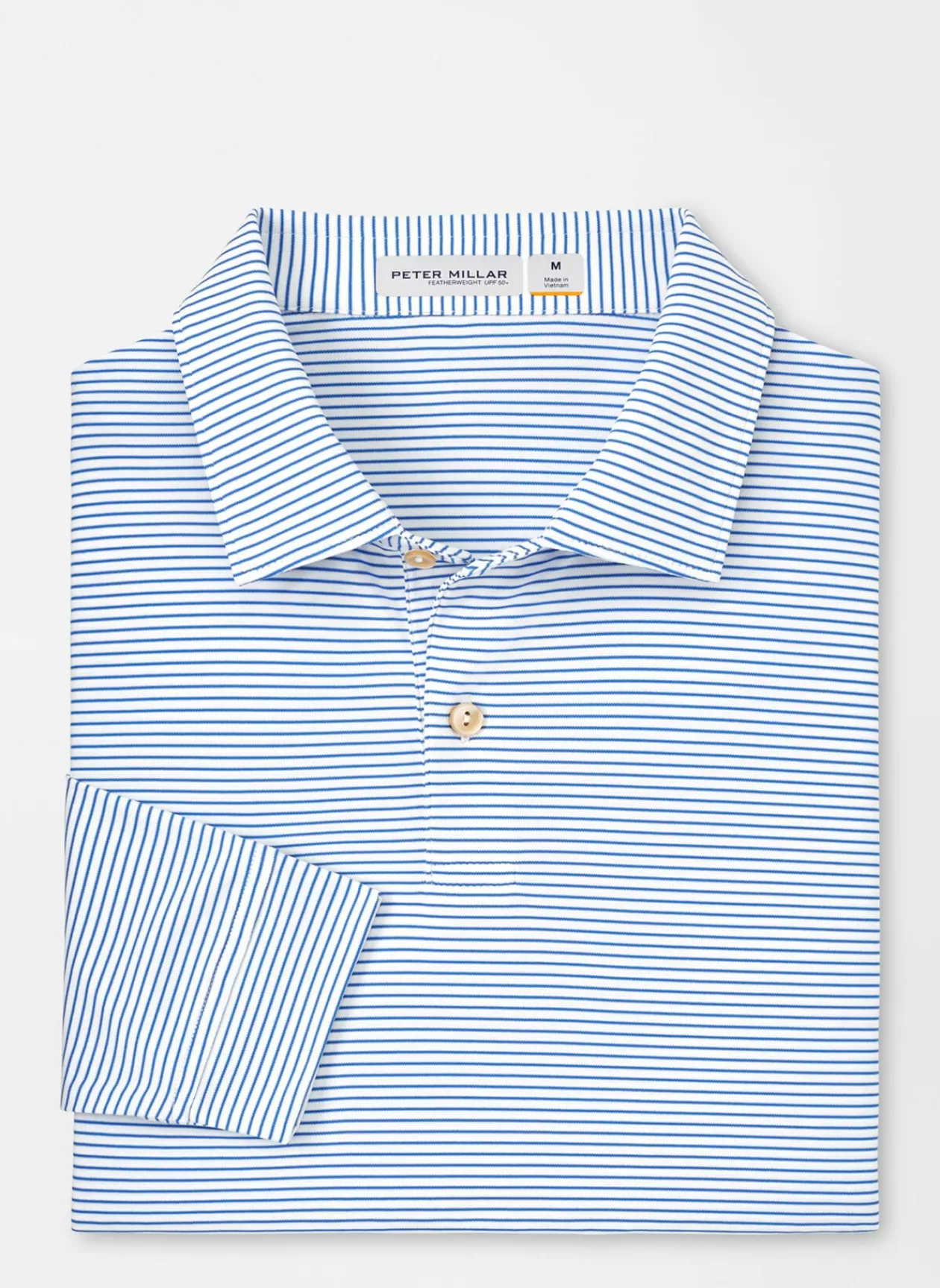 Peter Millar Featherweight Performance Long Sleeve Stripe Polo