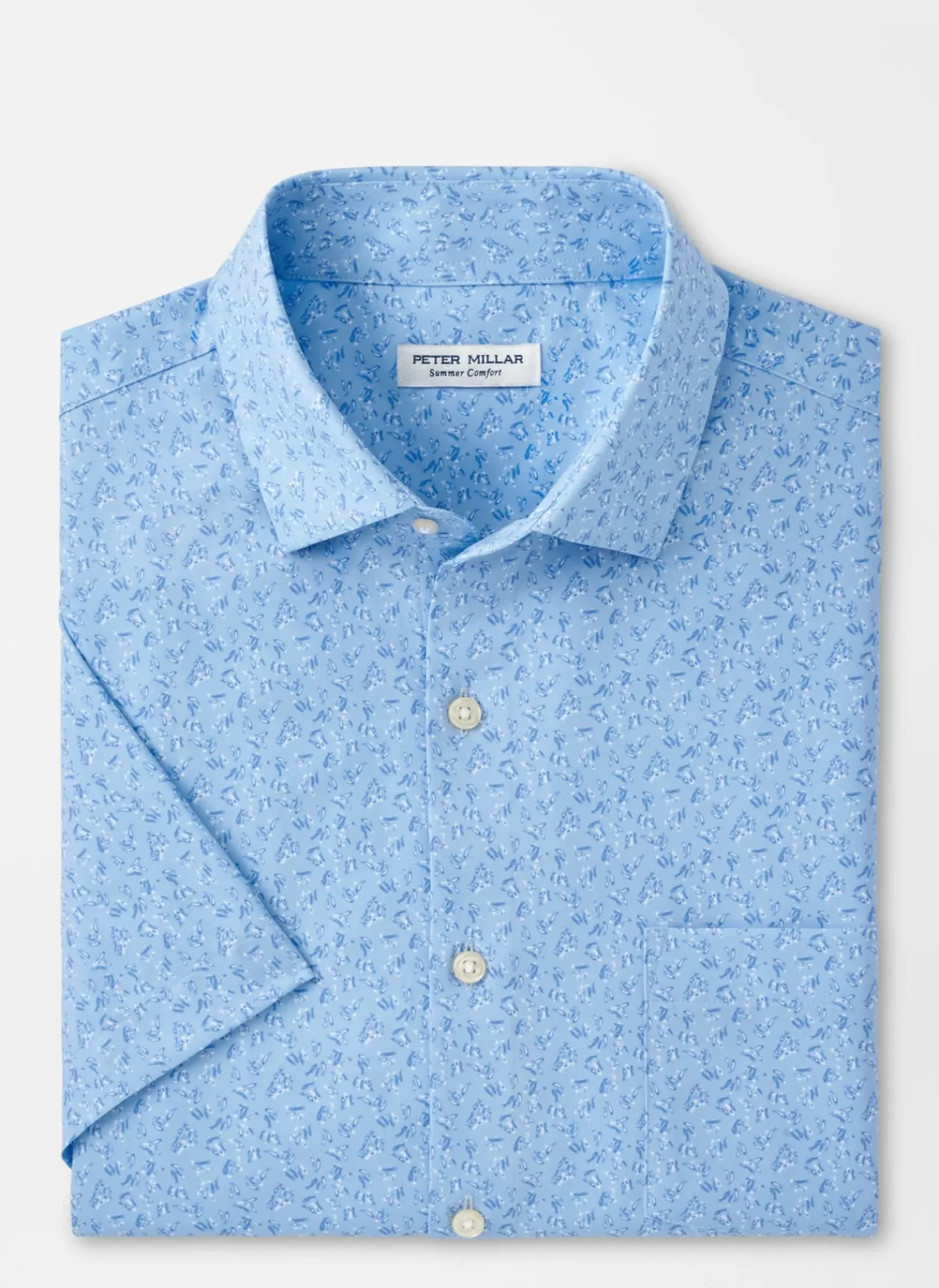 Peter Millar Feeling Koi Performance Poplin Sport Shirt