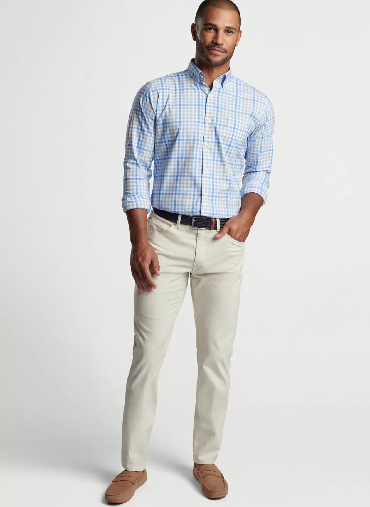 Peter Millar Freeport Crown Lite Cotton-Stretch Sport Shirt