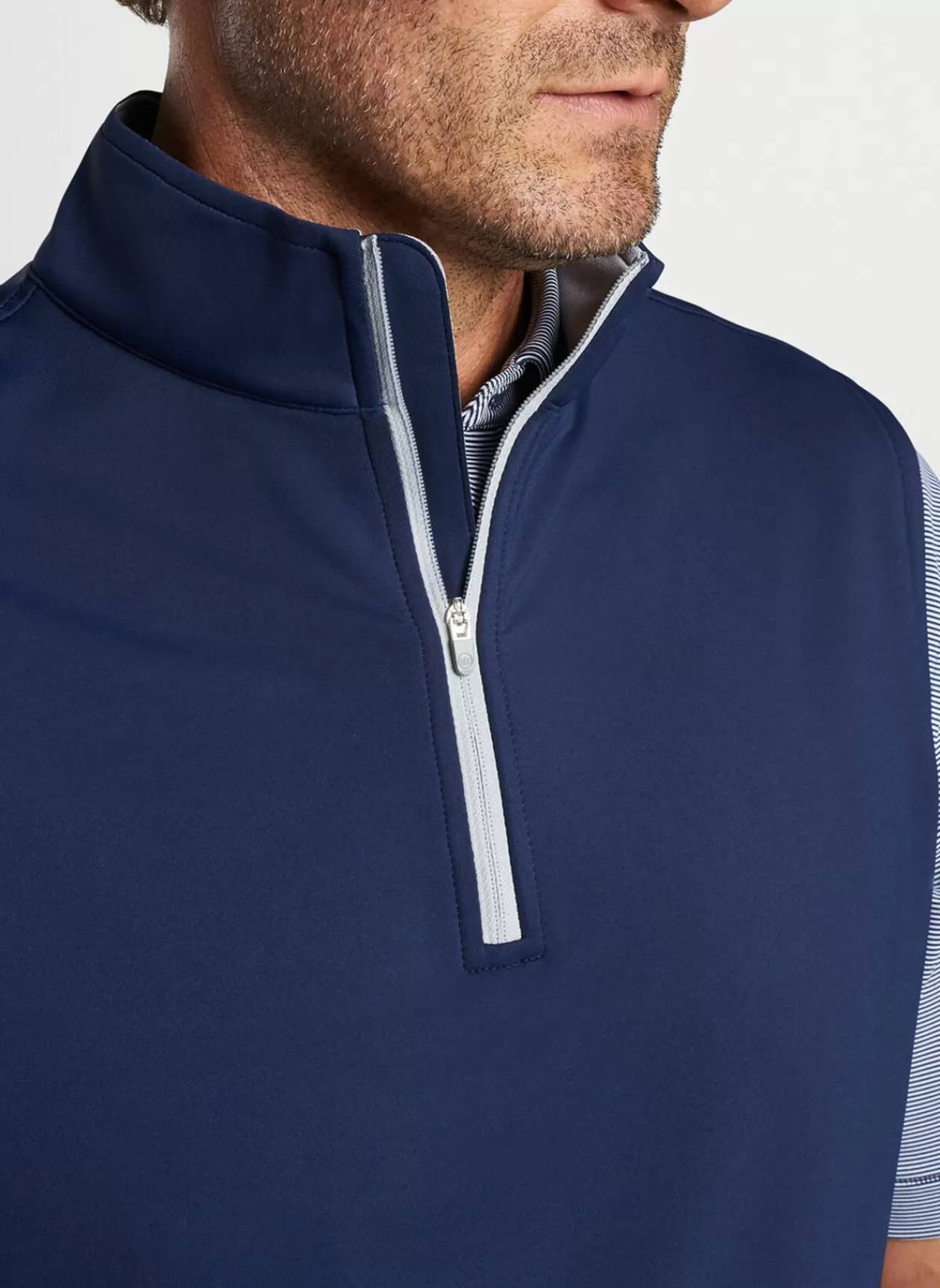 Peter Millar Galway Stretch Loop Terry Quarter-Zip Vest