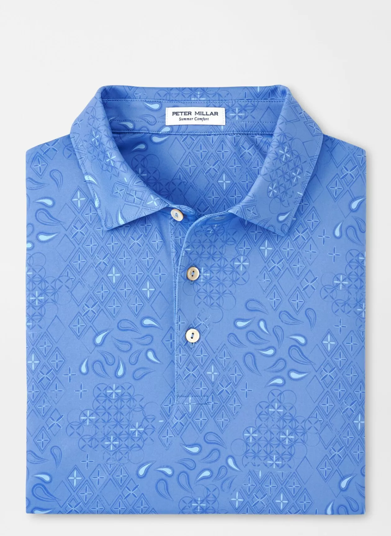 Peter Millar Geo Paisley Performance Jersey Polo