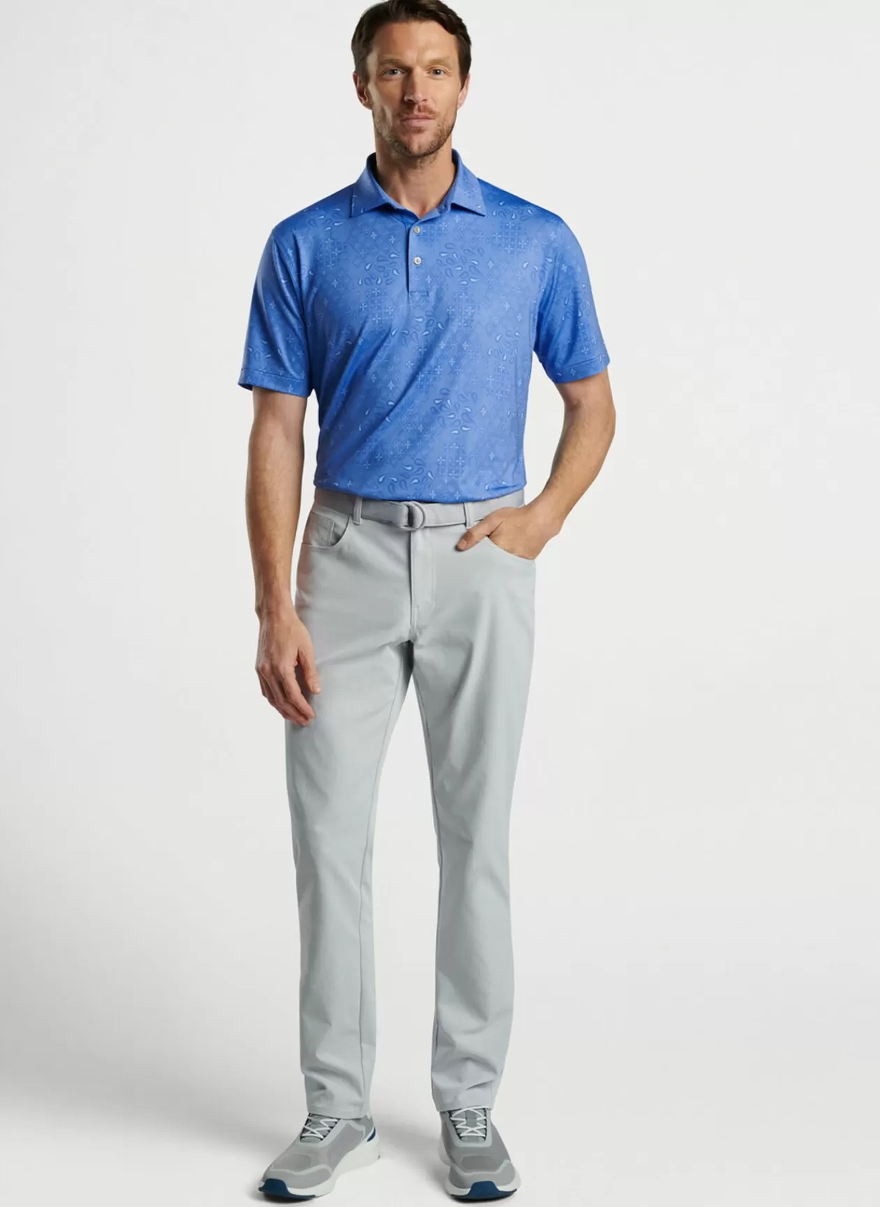 Peter Millar Geo Paisley Performance Jersey Polo