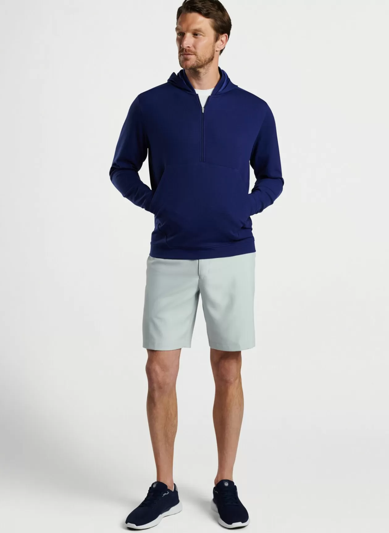 Peter Millar Grid Performance Half-Zip Hoodie