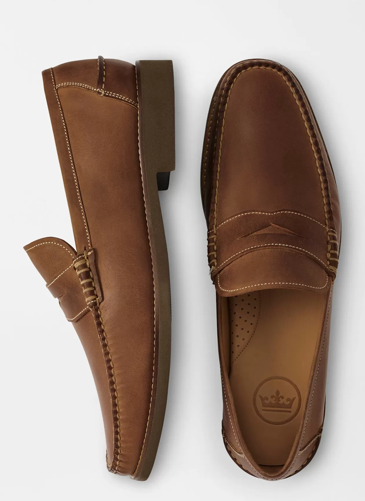 Peter Millar Handsewn Leather Penny Loafer