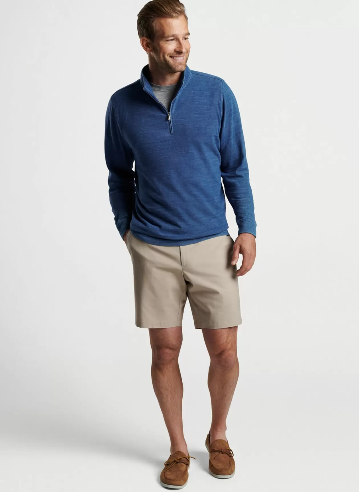 Peter Millar Indigo Knit Quarter-Zip