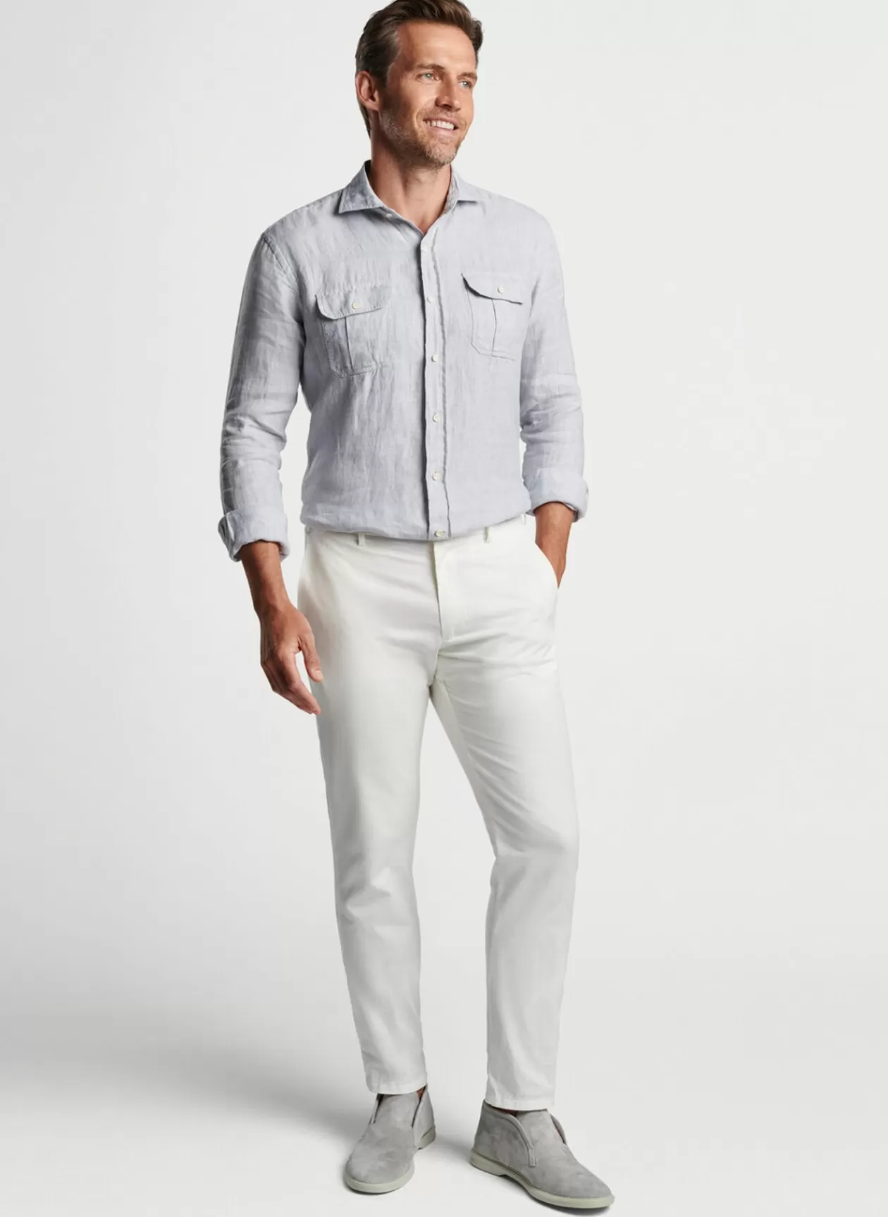 Peter Millar Lev Linen Sport Shirt