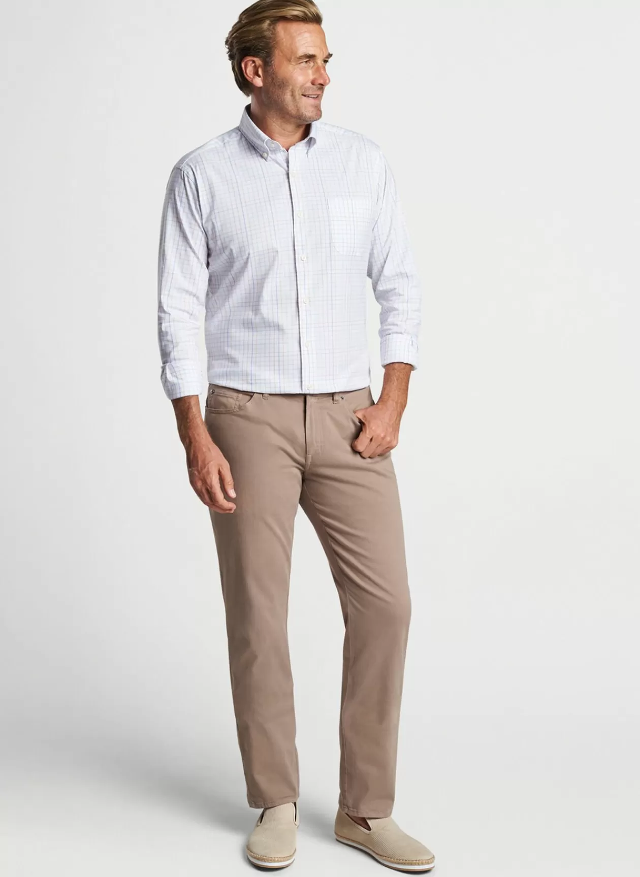 Peter Millar Patten Crown Lite Cotton-Stretch Sport Shirt