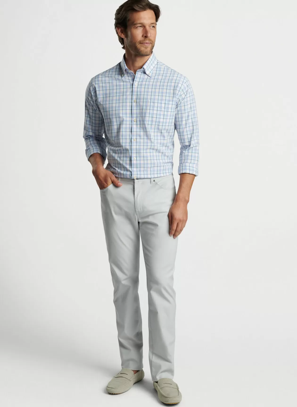 Peter Millar Roxbury Performance Poplin Sport Shirt