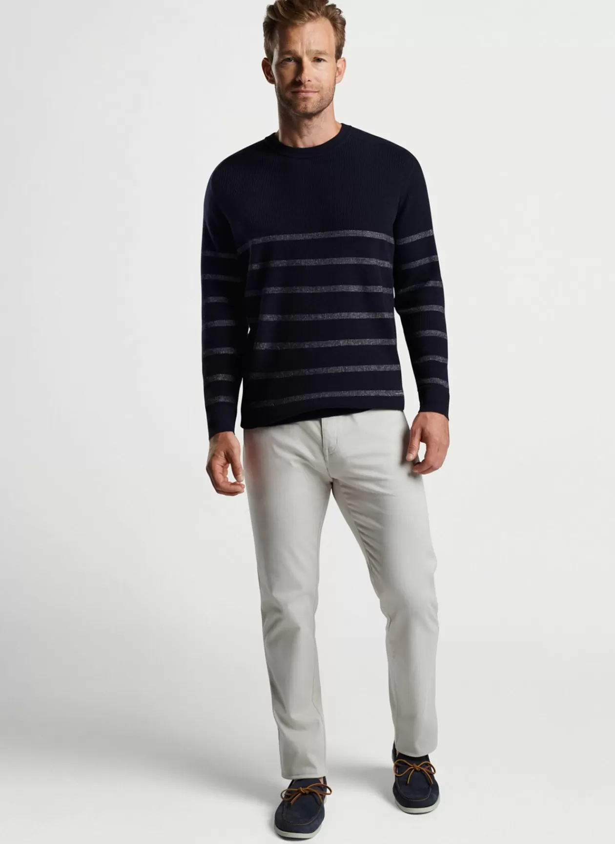 Peter Millar Sampson Striped Crewneck Sweater