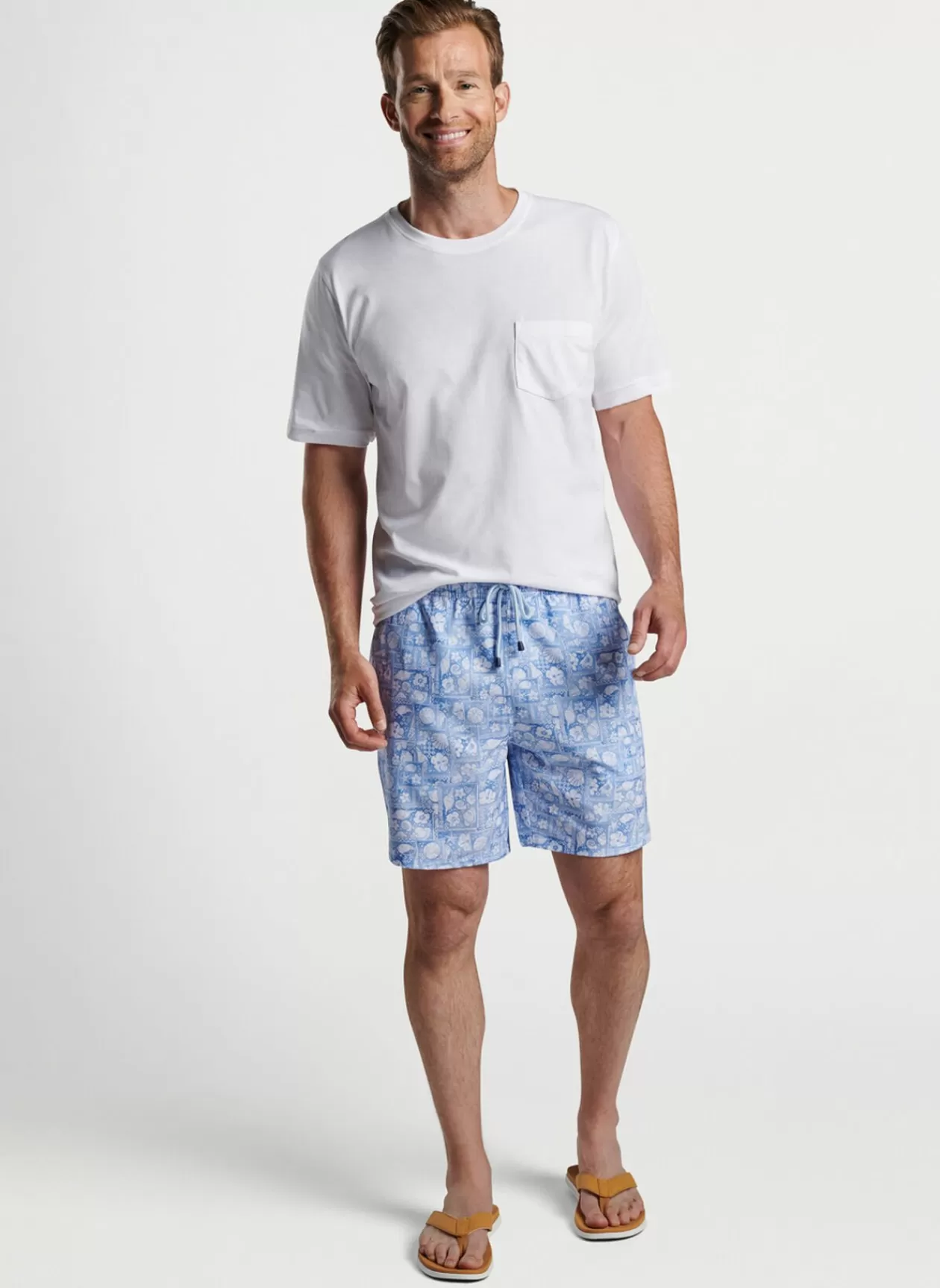 Peter Millar Shell Patchwork Swim Trunk