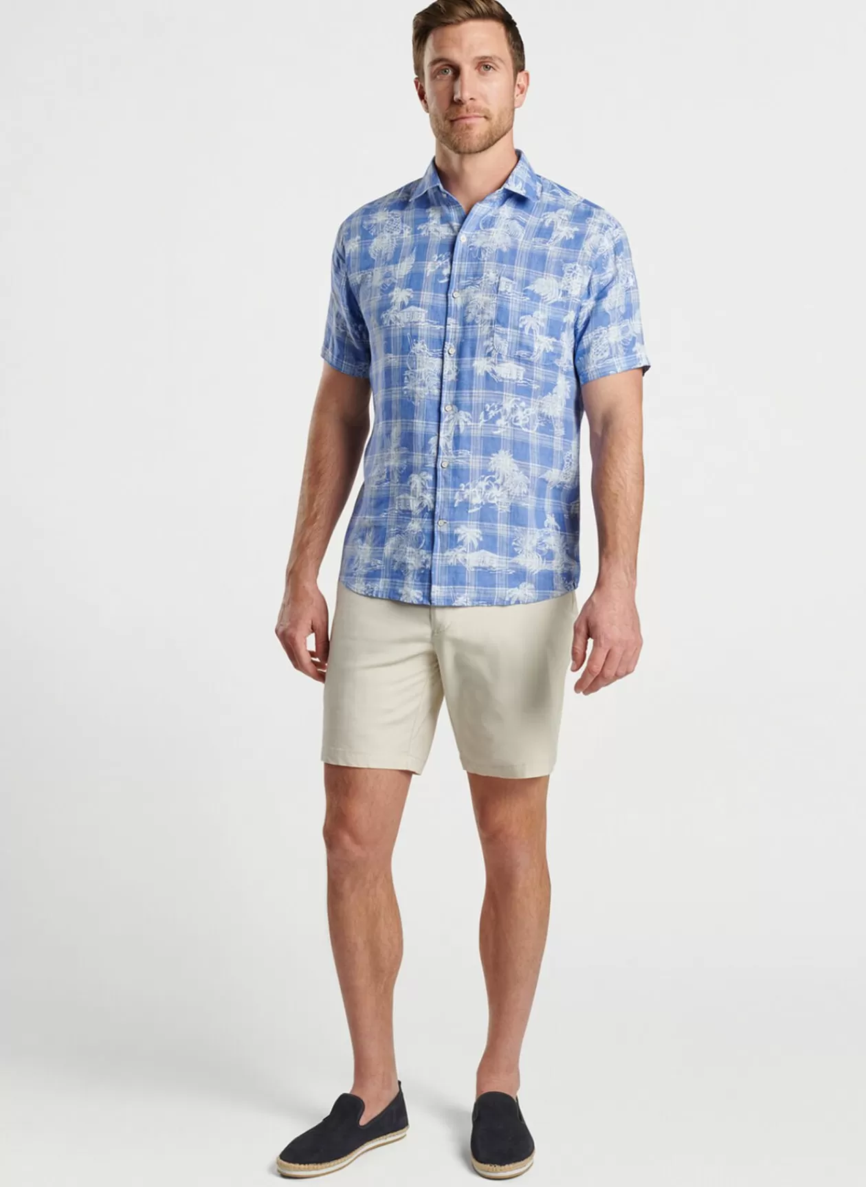 Peter Millar Shoreside Linen Sport Shirt