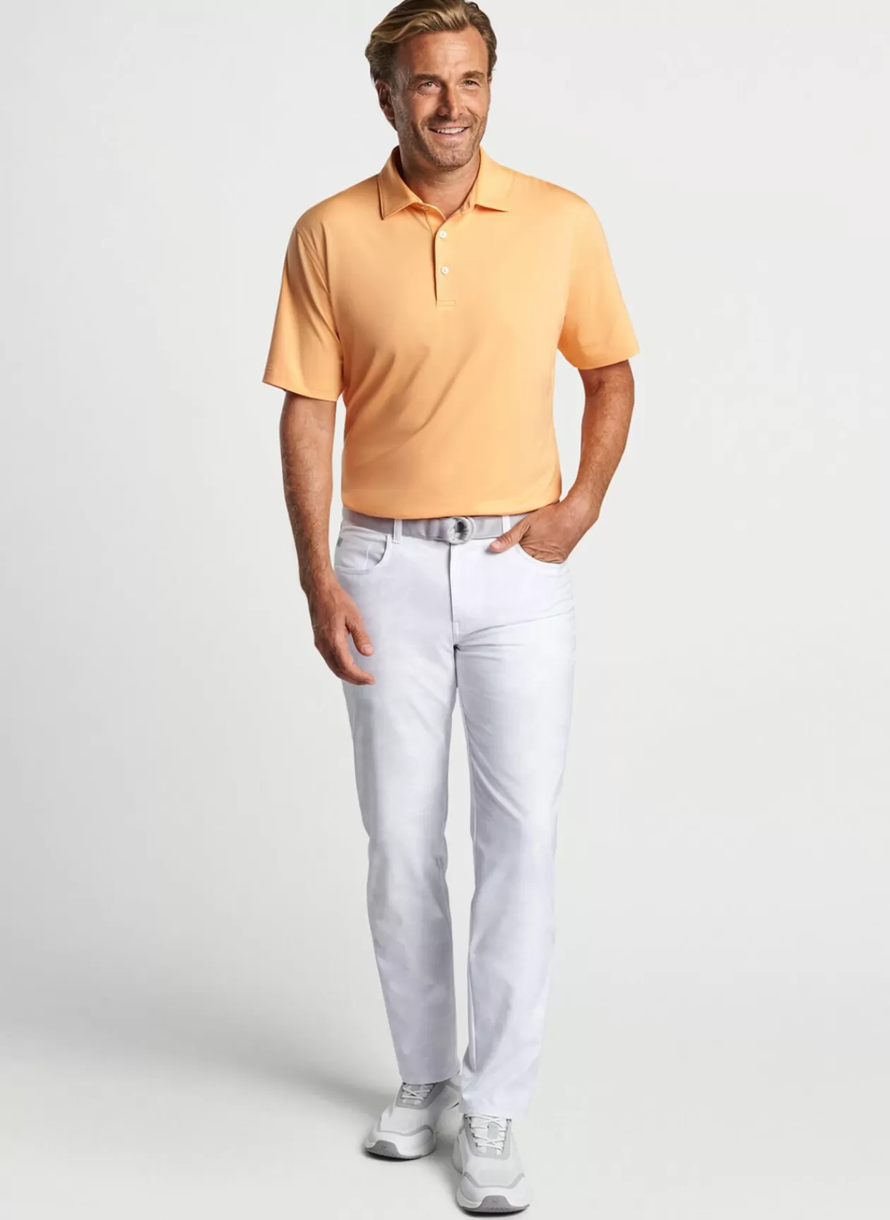 Peter Millar Solid Performance Jersey Polo (Sean Self Collar)