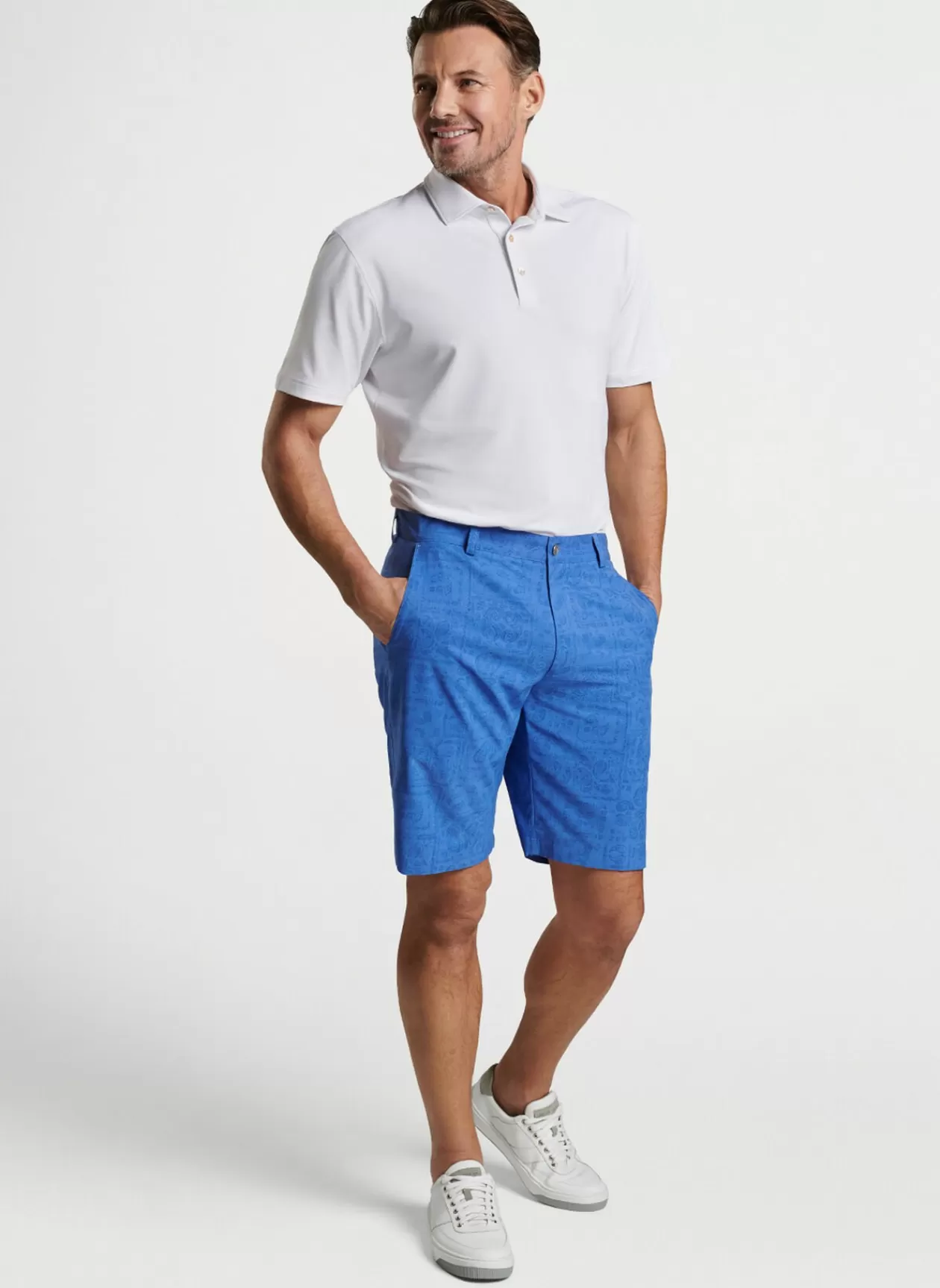 Peter Millar Solid Stretch Mesh Polo