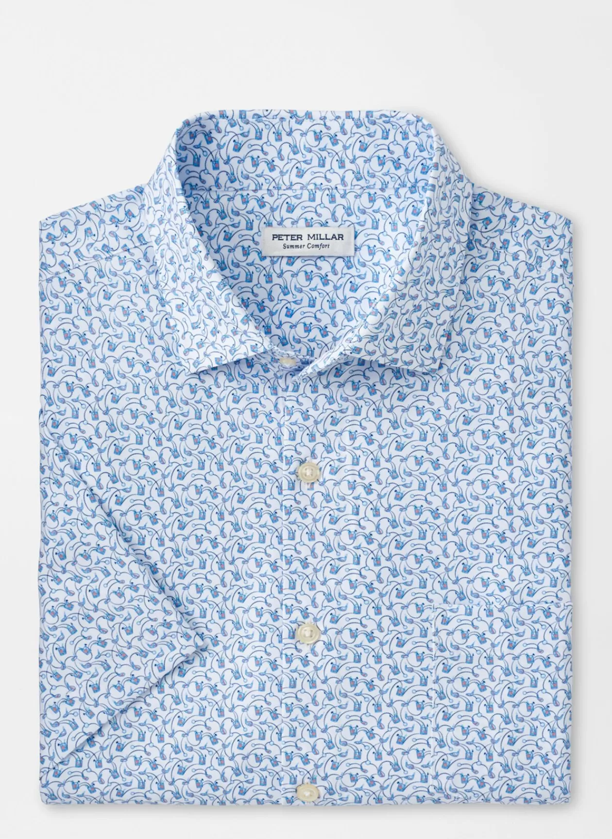 Peter Millar Tee Club Performance Poplin Sport Shirt