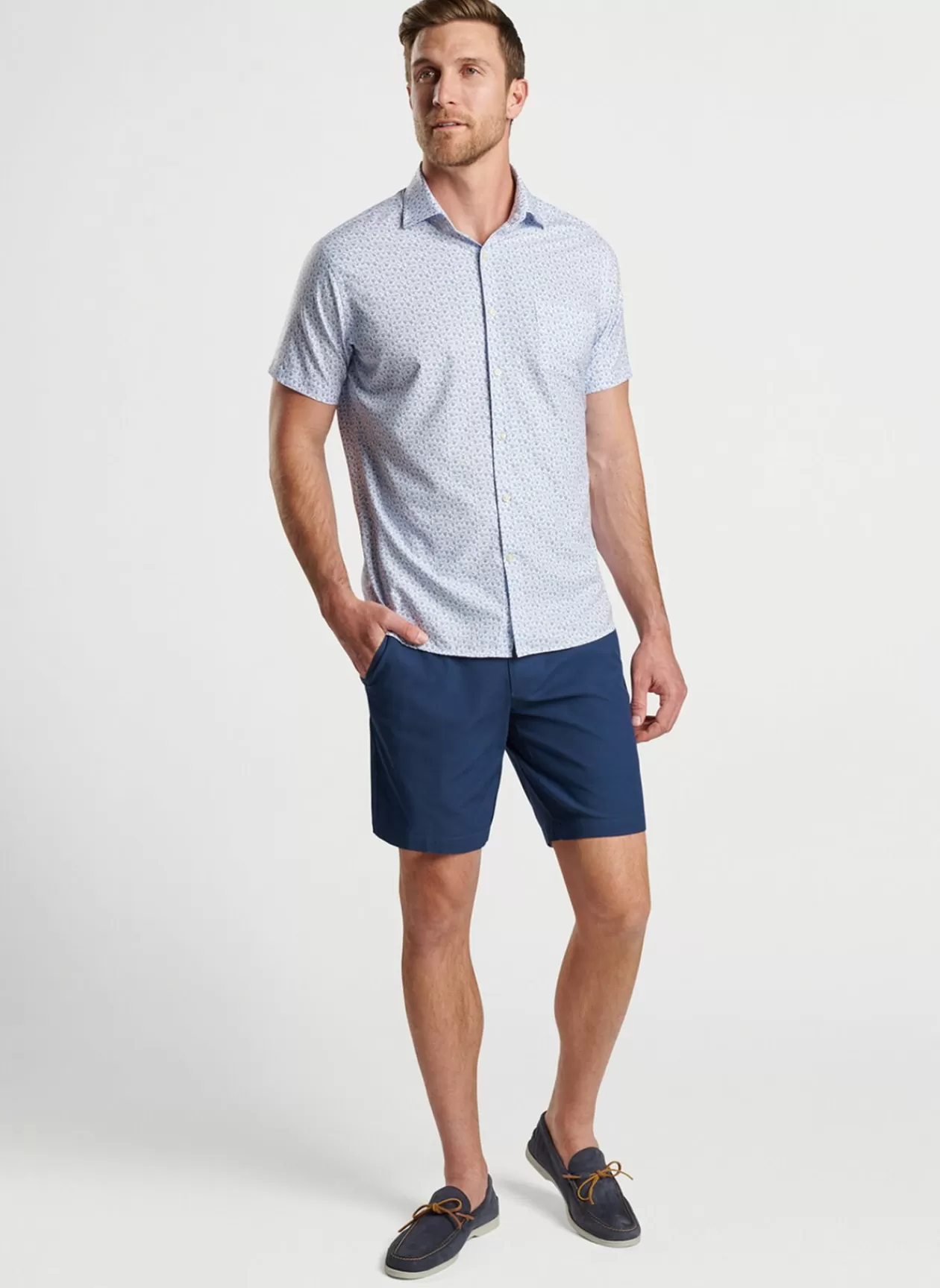 Peter Millar Tee Club Performance Poplin Sport Shirt