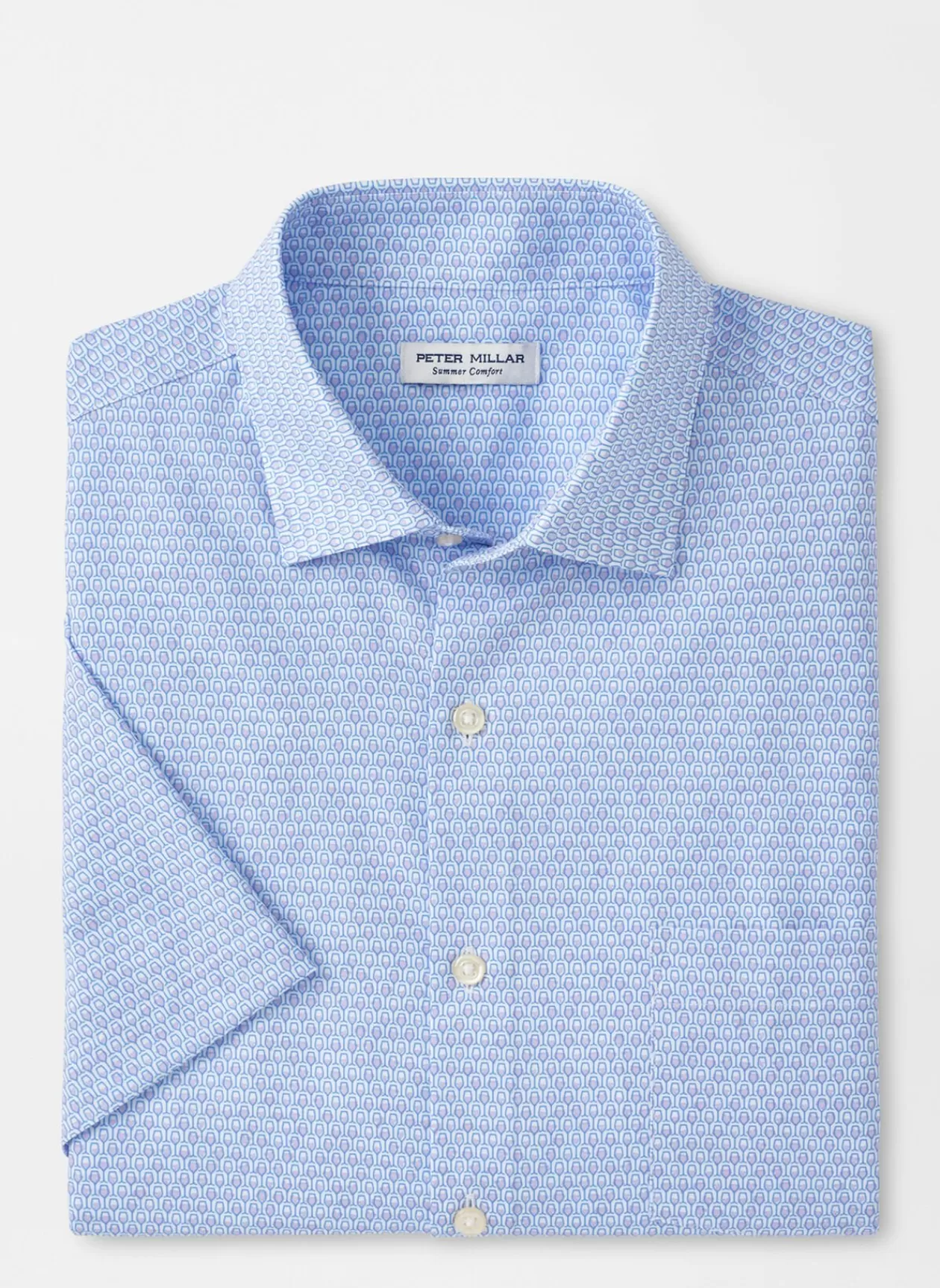 Peter Millar Wine Flight Performance Poplin Sport Shirt