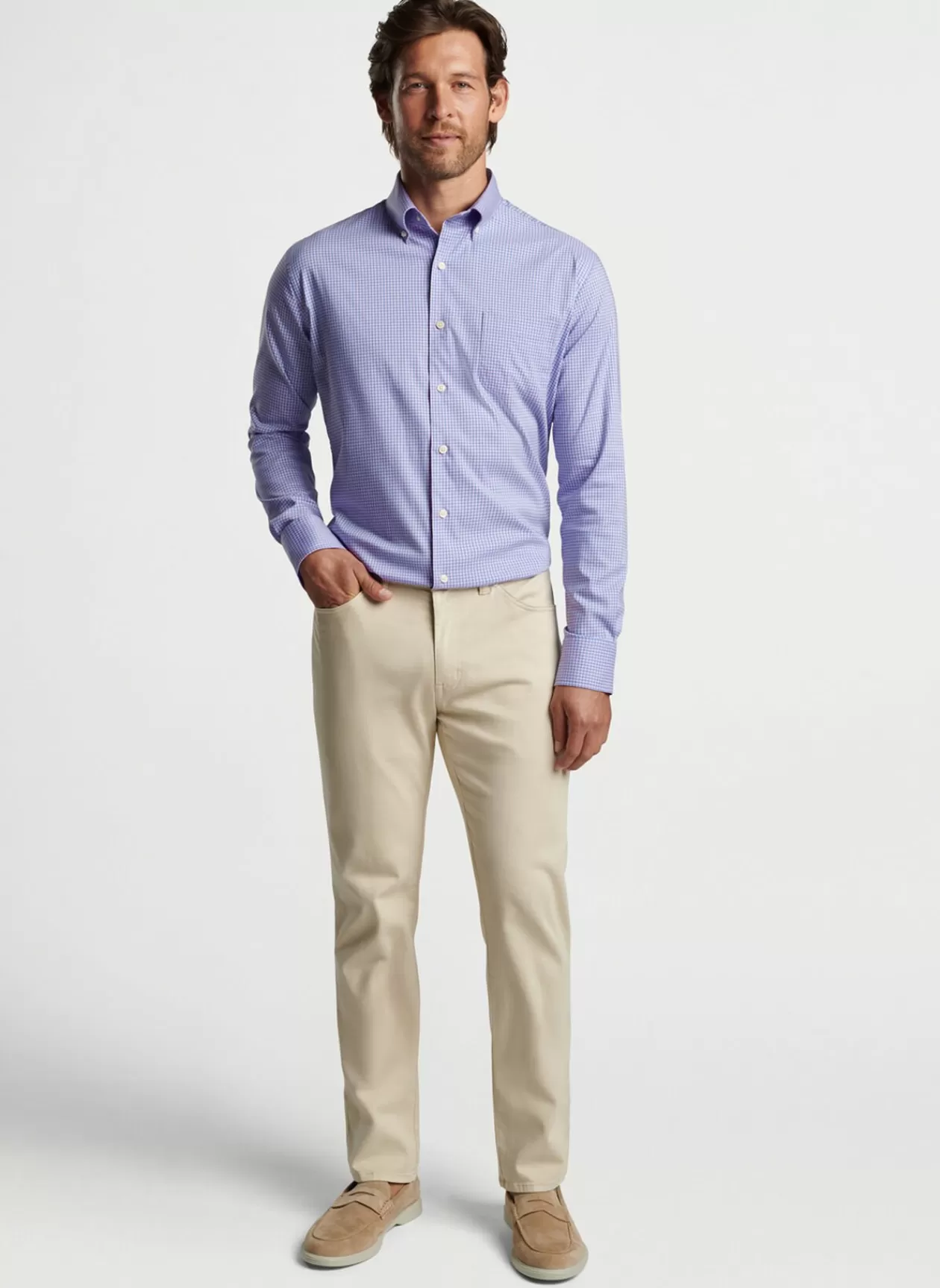 Peter Millar Winthrop Crown Lite Cotton-Stretch Sport Shirt