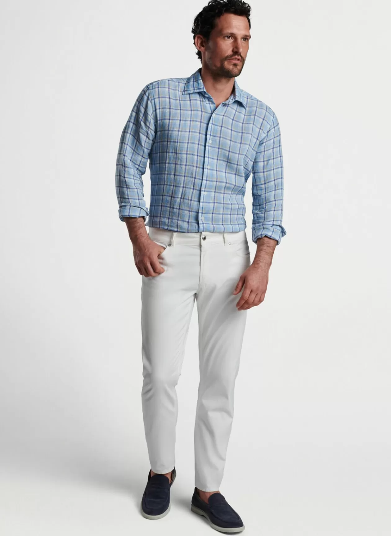 Peter Millar Woodlawn Linen Sport Shirt